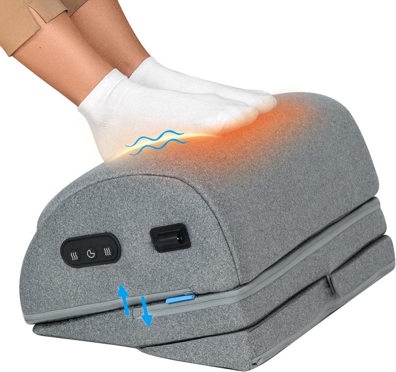 COMFIER Foot Rest Under Desk at Work with Heat,Vibration,Foot Heater Foot Warmer,3 Height Under Desk Foot Rest for Office Chair,Gaming Chair Footstool, Ergonomic Heated Footrest,Computer Desk Use - Image 1